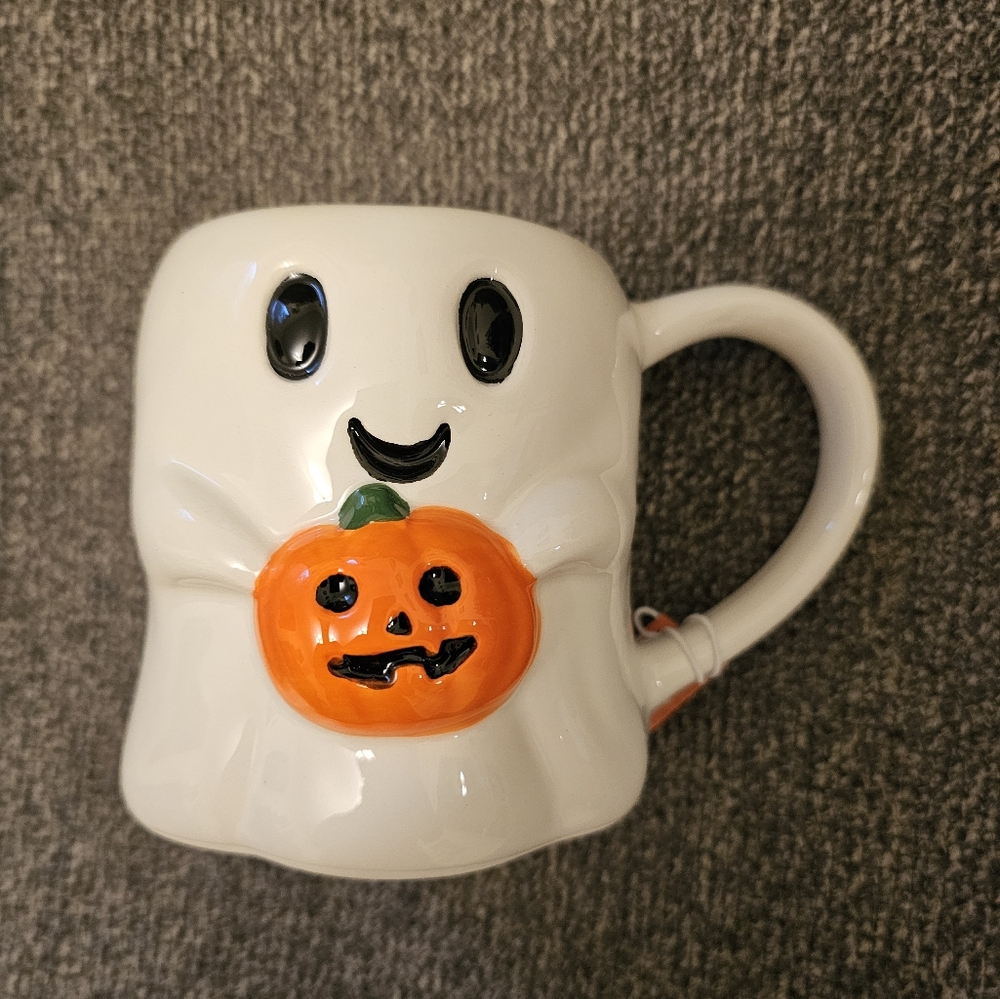 Cute Ghost W/ Pumpkin Mug